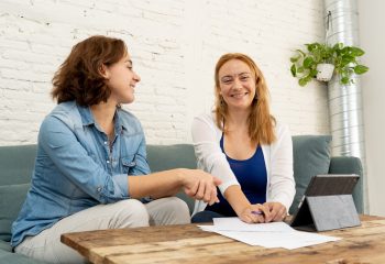 Holistic therapist and Motivational speaker encouraging client to do personal challenges in healthy eating fitness meditation and lifestyle in Coaching Work Health and Life Balance Concept.